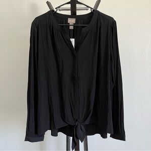 Chico's Elegant Black Blouse Size 3